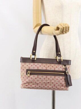 LOUIS VUITTON Monogram Mini Lucille PM Hand Bag Red M92678 LV Auth BA9329